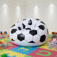 Sports-Themed Inflatable Soccer Chair Portable Soccer Ball Chair Lightweight Inflate Seat Sporty for Game Room, Patio