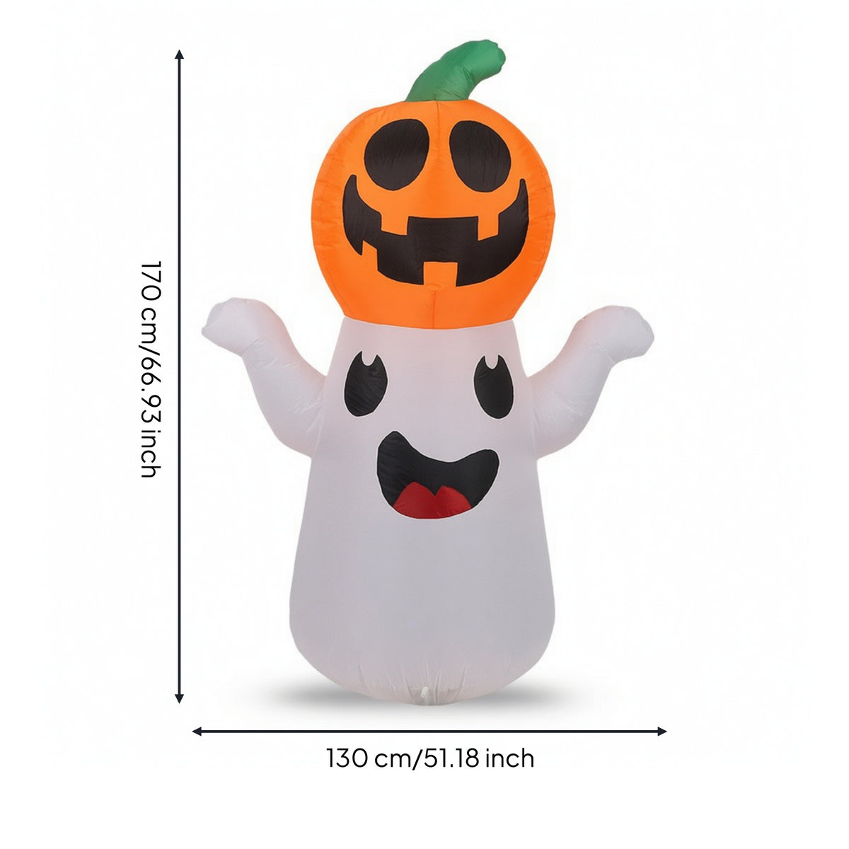 Specters with Pumpkin Head Inflatable Specters with Pumpkin Lighted Decorations for Yard, Lawn