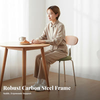 Oval Rearrest Chair Designer Influenced Dining Seat Retro Design Household Furniture for Families, Restaurant Owners, Kitchen, Living Room