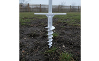 Plastic Spiral Auger Stake Portable Tent Peg with T-Handle Long Screw-in Ground Anchors Heavy-Duty for Camping