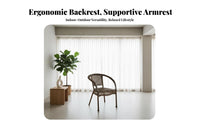 Breathable Weave Woven Tub Chair Handwoven Accents Armchair High Load-Bearing Outdoor Furniture Ergonomic Design for Seniors, Garden Enthusiasts, Homeowners, Balcony, Patio, Backyard, Living Room