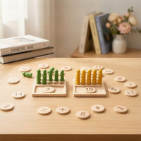 Child-Centered Counting Board with Pegs Smooth Arithmetic Board Numbers Math Toy Preschool for Preschoolers, Toddlers
