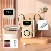 Nail Drill Machine with Bits Low Vibration Electric Nail File with Handpiece Electric File Kit Reversible for Beginners