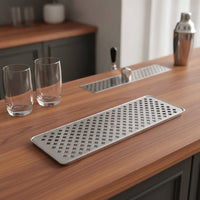 Stainless Steel Beer Spillage Tray Low-Profile Spillage Tray with Lotus Pattern Polished Easy to Clean for Kegerator