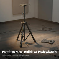 Heavy Duty Tripod Speaker Stand Professional Grade Floor Speaker Stand Sturdy and Stable Metal Audio Tripod Non-Slip Feet for Event Organizers, Home Theater Enthusiasts, Live Performance, Events, Studio, Conference Room
