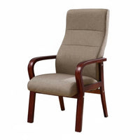 With Armrests Highrear Wooden Armchair Fabric Upholstery Seating Furniture durable Wood Frame Desk Chair Multipurpose for Game gamers, Home Office Users, Apartment Dwellers, Meeting Room, study corner, Bedroom, Small Spaces