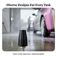 Long-Lasting Ceramic Core Pressure Washer Turbo Nozzle 4000 PSI Rated Rotating Pressure Washer Nozzle Wear Resistant for Car Detailers