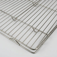 Stainless Steel Cake Cooling Rack, Grid Rack with 1.5cm Feet, Rectangular Cooling Rack for Baking, Roasting, Cooling, Polished