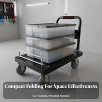 Cart with Rail Portable for Storage Room