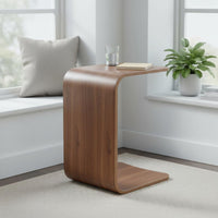 C-Shaped Side Table Movable C Shaped Side Table Space-Saving for Apartment Dwellers, Students, Bay Window, Small Areas, Home Office