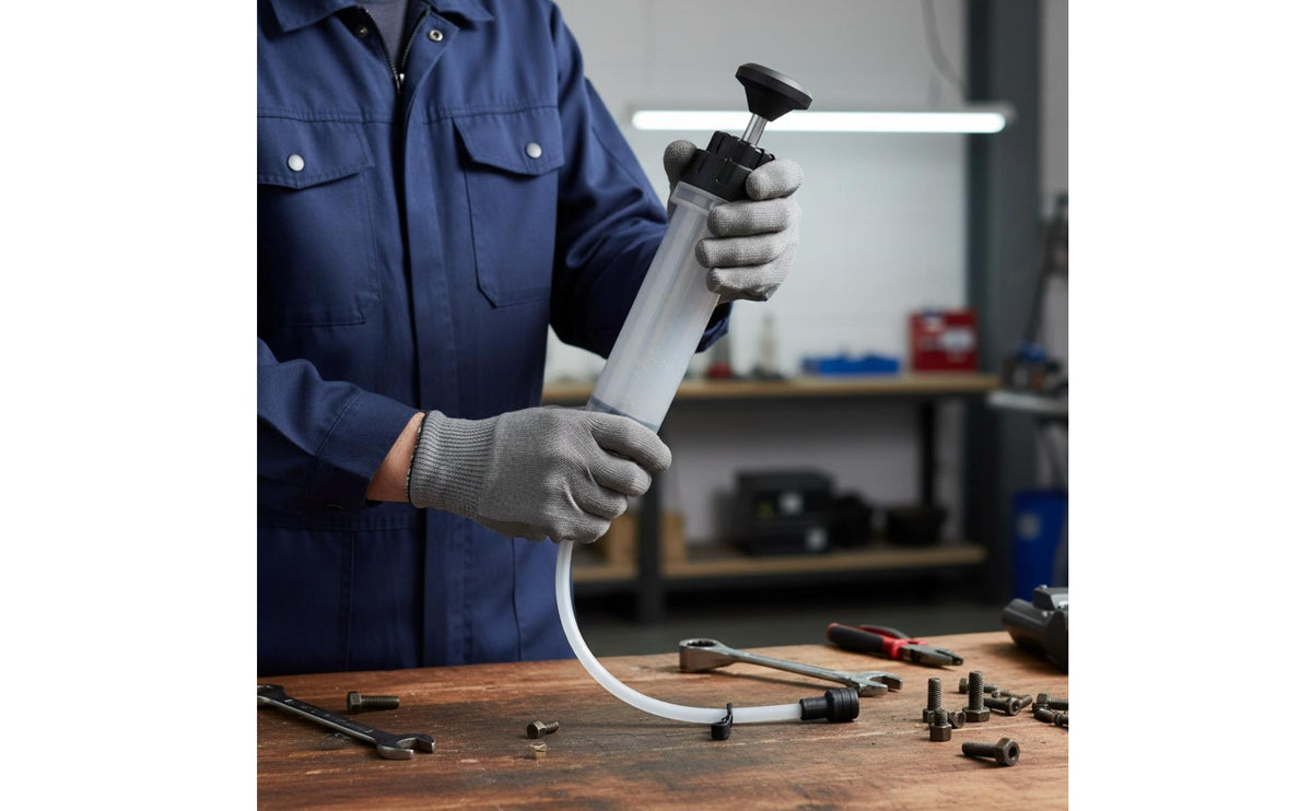Plunger Pump Oil Extractor Versatile-Use Brake Fluid Plunger Pump Oil Suction Manual Fluid Convey Pump for DIY Hobbyists