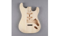 Electric Guitar Two-Horned Body-Curved Design Guitar Body with Cavities Lightweight for Luthier, Custom Projects