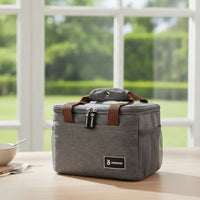Insulated Meal Carrier Thermal Meal Carrier with Side Pockets Compact Box for School, Picnics, Travel