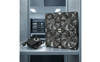 120mm Cooling Fan System with Speed Control Exhaust Fan with Speed Control Low Noise Brushed Black for Computer Cases