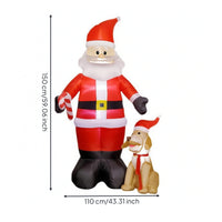 Weather-Resistant Christmas Inflatable with Dog Festive Christmas Inflatable Decoration Whimsical Ornament Funny for Yard