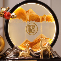 Tabletop Sand Art Ornament Layered Gourd Sand Art Display 3D Landscape for Entryway, Office Desk