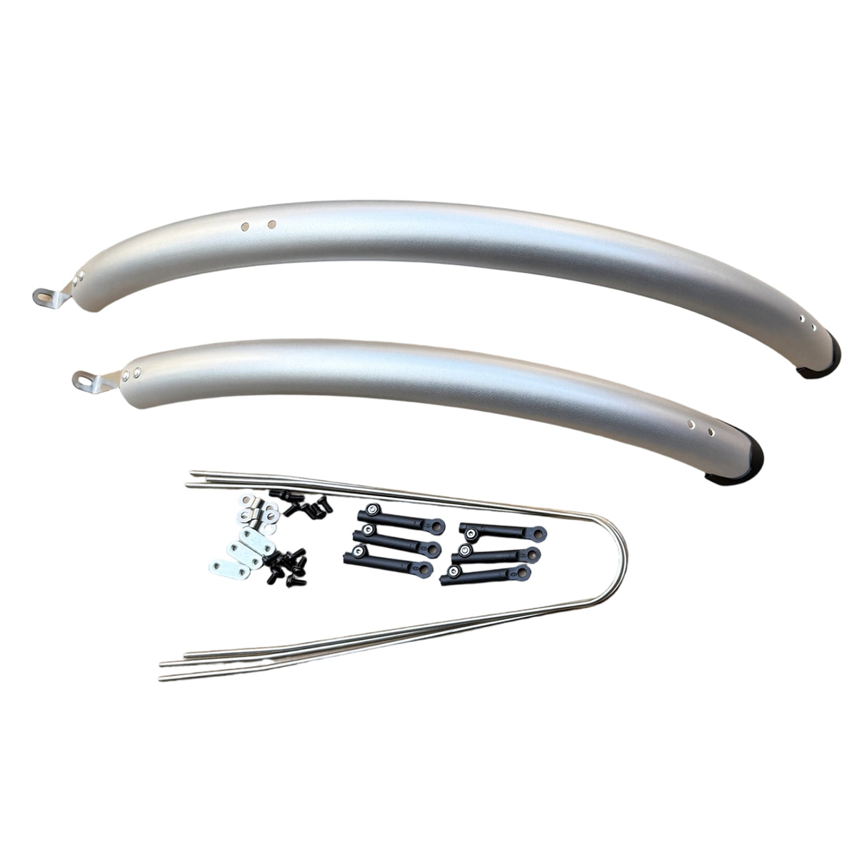 Close-Fitting Road Bike Mudguard Kit Stylish Cycle Mudguard Set with Mounting Stays High Strength Front and Rear Fenders Lightweight for Cyclists