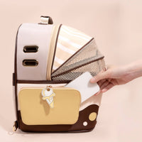Ice Cool Pet Carrier Lightweight Cat Carrier Backpack Spacious Interior Breathable Pet Travel Bag for Checkups Visits