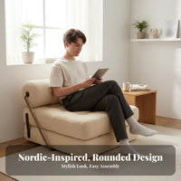 Foldable Armless configurable Sleeper Chair versatileUse Design Armless configurable Seat Space Saving Living Room Furniture Comfortable for Apartment Dwellers, Young Adults, homeowners, Small areas, Bedroom