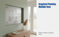 Acrylic Teaching Board, Transparent Double-Layer Display Writing Board, Fridge Note Board, Quick-Clean Planner for Home Office
