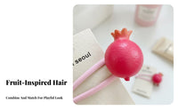 2 Pieces Fruit Hair Barrette Cute Dimensional Fruit Barrette Bangs Barrette Sweet Design Novelty Hair Doodad Adorable for Girls