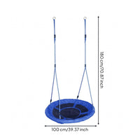 Segmented Panel Bird Nest Swing Padded Rim Round Nest Swing Loop Hangers Outdoor Play Gear Suspended