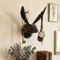 Hare Head Wall Hook Antique-Style Bunny Wall Hook Rustic Hanger for Entryway, Hallway, Bedroom