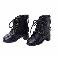 BJD Lace-up Boots PU Material High-Top Doll Shoes Sturdy 1/4 Scale Doll Boots