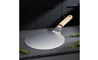 Pizza Peel with Wooden Handle Round Pizza Peel Easy to Clean for Pizzaiolos, Pizzerias