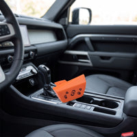 Wedge-Shaped Plastic Knob with Mounting Tab Orange Replacement Equipment Knob Compatible Control Knobs Ribbed for DIYers, Technicians, Machinery Maintenance
