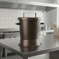 Briquettes Quencher Bucket Heat-Resistant Metal Briquettes Smothering Within spaceSaving Design Ash Seal Bucket for BBQ Shop Owners