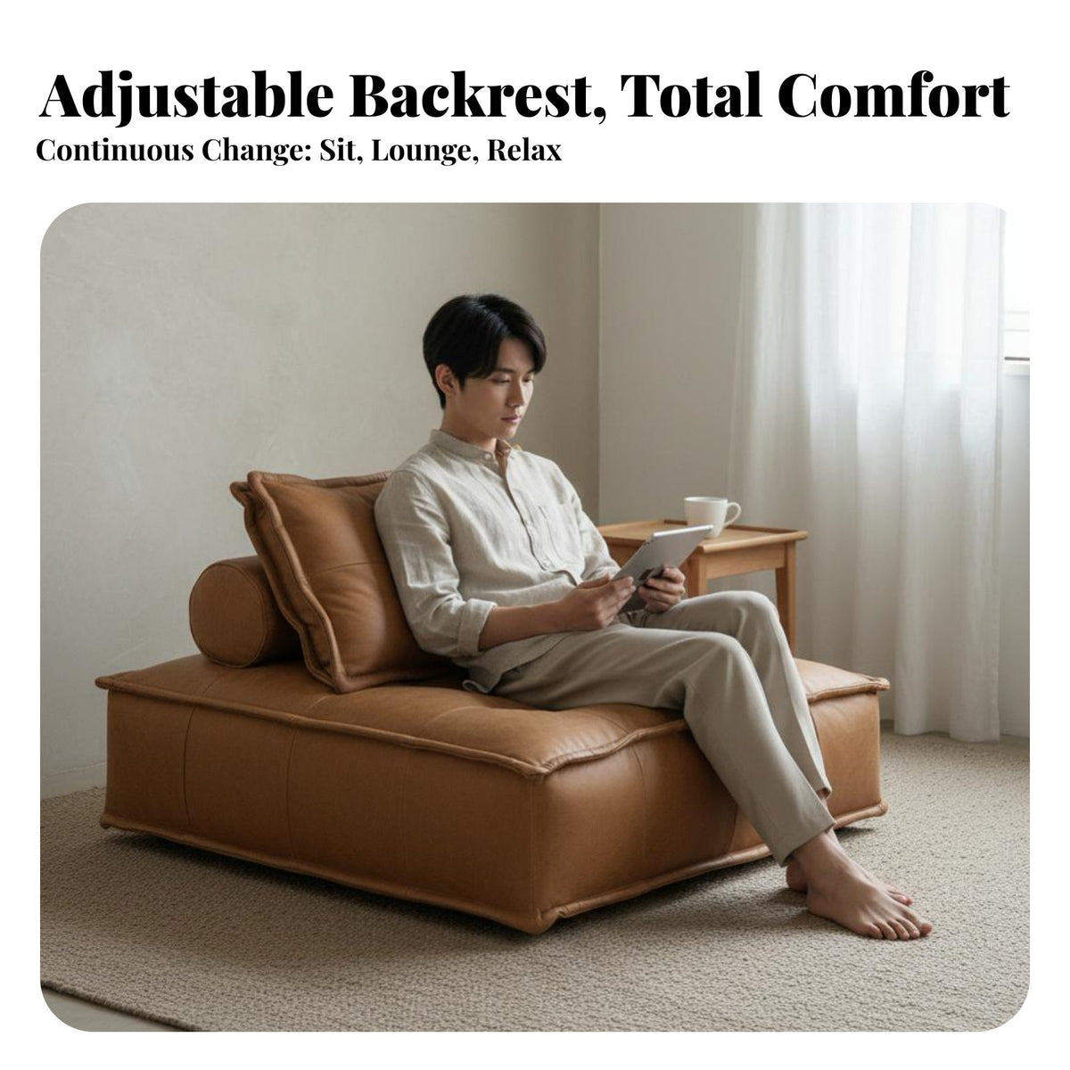 Unrestricted configuration configurable modular unit Couch Japanese rustic simplicity Inspired Lounge Seating Nordic artistic Home Furniture Minimalist design for Design lovers, Homeowners, Living Room, Apartment, Movie evenings, Reception Area