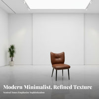 Stylish Design Upholstered Tufted-Back Chair Thickly Padded Dining Seat Comfortable Indoor Furniture High-Density Foam for Adults, Hospitality Professionals, Homeowners, Hotel, Kitchen, Living Room, Study