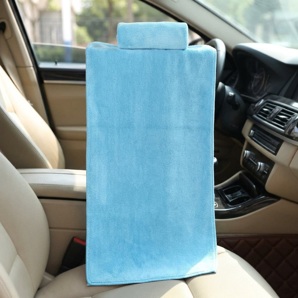 Super-Fine Microfibre Cloth and Car Drying Towel, 30x70cm Quick Dry Towel with Hook Border, 21 Ply Combed Yarn for Car Washing and Household Use