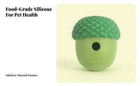 Mentally Stimulating Acorn Dog Toy Relieves Boredom Acorn Treat Dispenser Long-Lasting for Puppy Owners, Outdoor, Playtime, Feeding Time