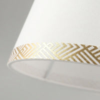 Textile Lampshade with Gold Trim for Ceiling Lights and Pendant Lamps, Shade for Table and Floor Modern for Bedrooms