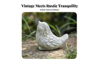 Realistic Bird Figurines Textured Feathers Weathered Bird Statues Freestanding Weather Resistant for Patio