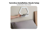 Toolat no cost Installation CumulusshapedShaped mounting surface Rack Easy to Mount surfacemounted shelf areaSaving Home Decor Decorative for Renters, Students, Parents, Bedroom, Living Room, Hallmanner, Bathroom