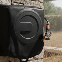 Wall Mount Hose Reel Cover 420D Fabric Retractable Garden Hose Reel Cover Waterproof for Yard, Outdoor