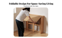 Space-Saving Foldable Desk Installationcomplimentary Foldable cross-frame Desk Easy Assembly Computer Table Minimalist and design for telecommuting Workers, Apartment Dwellers, Bedroom, Small areas, Dorm Room, Home Office