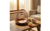 3 Pieces Bamboo Tray with Handle Bamboo Wicker Tray with Handle Artisanal for Hosts, Tea Service