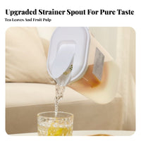 Cold Water Jug Large Capacity Water Carafe with Lid Heat Resistant Iced Tea Pitcher for Summer, Home, Party