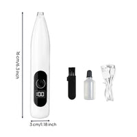 Rechargeable Paw Hair Trimmer LED Light Feline Paw Trimmer Digital Display Grooming Clipper Slim Pen-Like