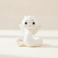 Snake Figurine Cute Ceramic Snake Shiny Sculpture for Shelf