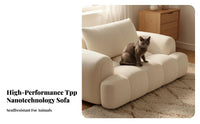 plush Sectional Cream design Sofa airyLike Design Living Room Furniture for Families, Homeowners, Lounge Area, Apartment, Home Theater