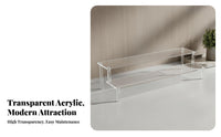 Acrylic Display Riser Detachable Design Tiered Display Stand Clear Step Shelf Easy to Assemble Acrylic Perfume Organizer