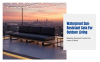 Outdoor Sofa, Waterproof Sun-Resistant Patio Couch, Designer Villa Terrace Furniture