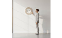 Wood Grain Look Wooden Wall Clock Modern Quiet Wall Clock
