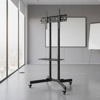 TV Stand on Wheels Universal Fit Mobile TV Stand No Required for Businesses, Educators, Conference Room, Classroom, Exhibition Show