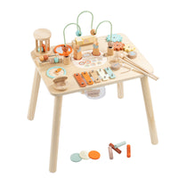 ZW Wooden Multi-Function Busy Board Game Table for Kids
